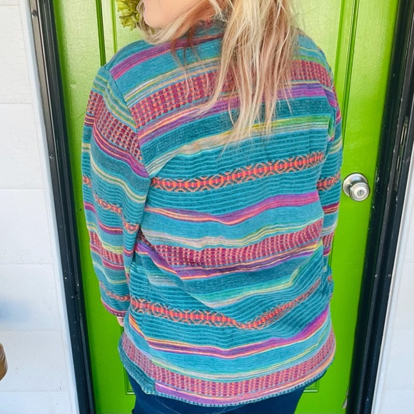 bright colorful native southwest color stripe blazer jacket - Picture 5 of 12